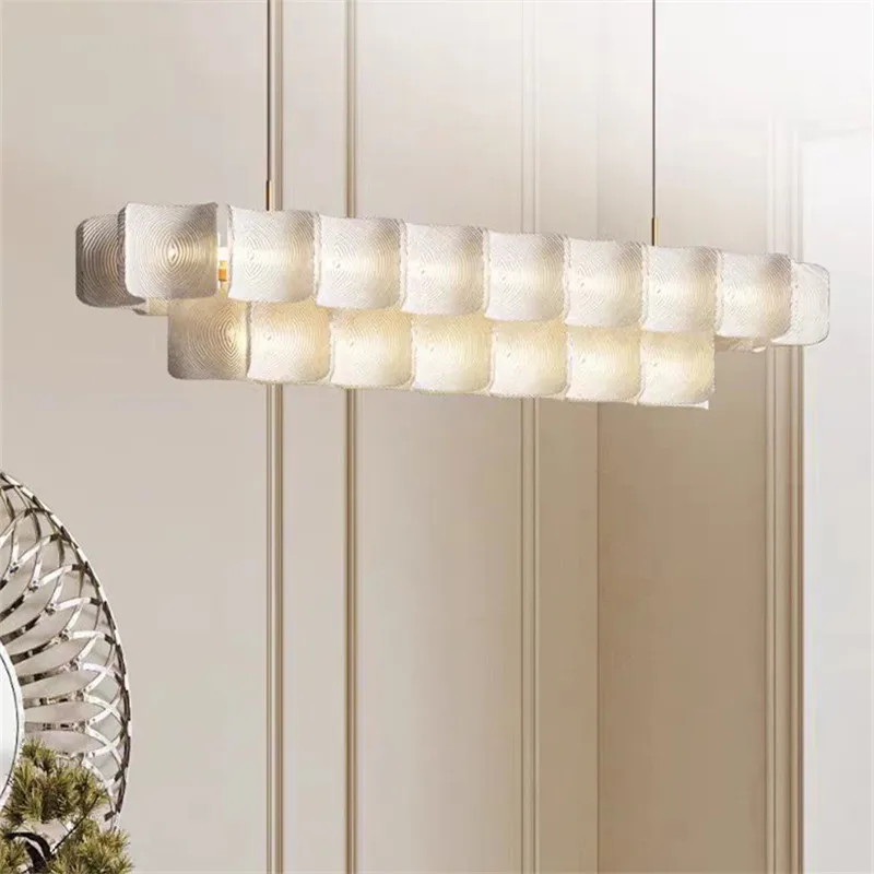 Soggiorno creativo Grande lampadario Minimalista Wabi Sabi Lampadario a LED per Villa Camera da letto Casa Lampada a sospensione nella hall bianca nordica - immagine 5