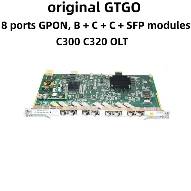 original  8 ports GTGO-GPON Service Board, for ZTE C300 C320 OLT optical line terminal,  GPON, SFP modules GBIC B + C + C + modules