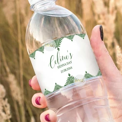 Custom Henna Day Water Bottle Labels Stickers Self Adhesive Candy Wrap Bridal Shower Decor Bachelorette Party Personalized Text