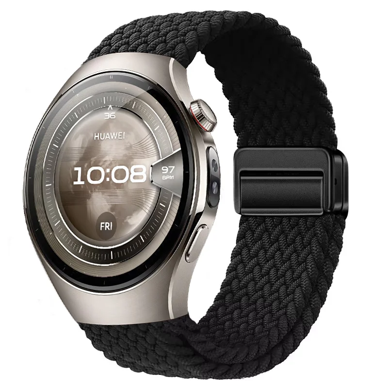 Magnetic Braided Nylon Strap Bracelet - 20mm/22mm