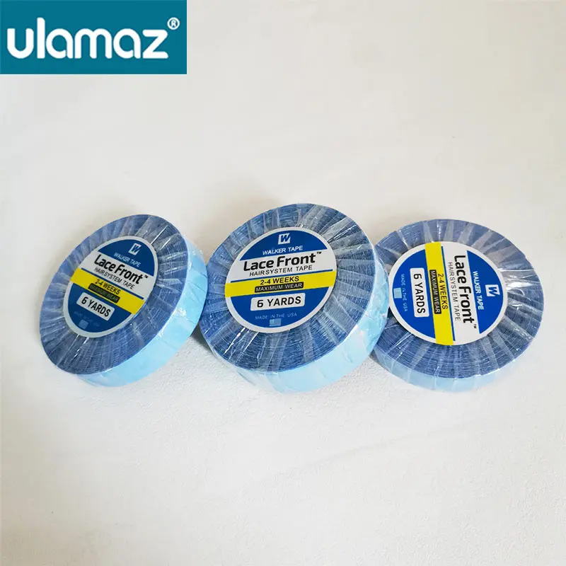 

Blue Color Strong Adhesive Tapes 1 Roll Double Sided Walker Tape Adhesive Hair System For Lace Front/Toupee/Hairpiece/Wigs