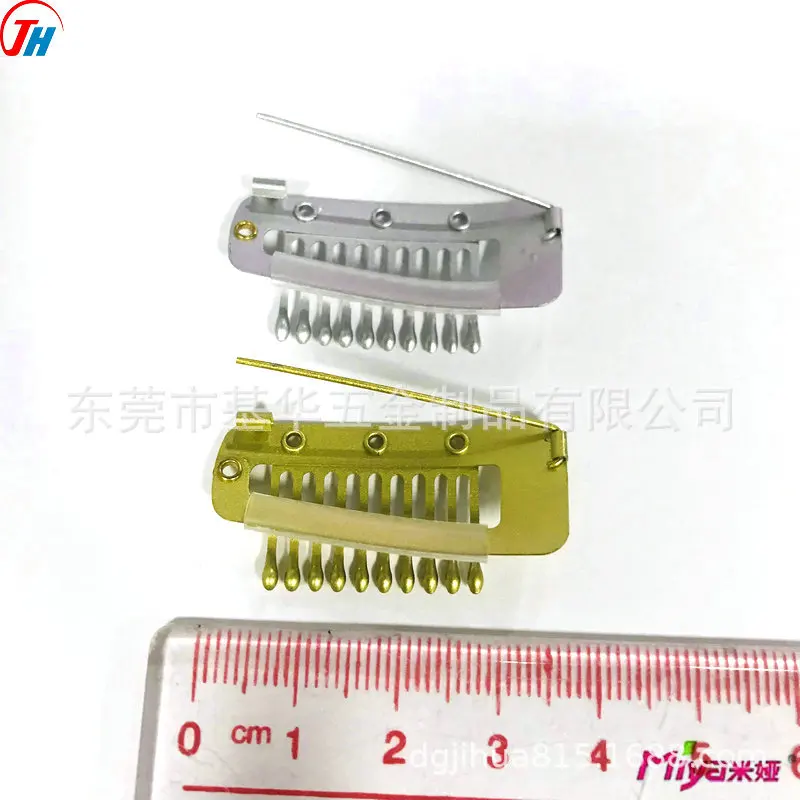 10 pz/20 pz/50 pz clip nell'estensione dei capelli parrucca clip per capelli umani frangia snap clip di capelli per estensioni pettine in metallo per chiusura - immagine 4