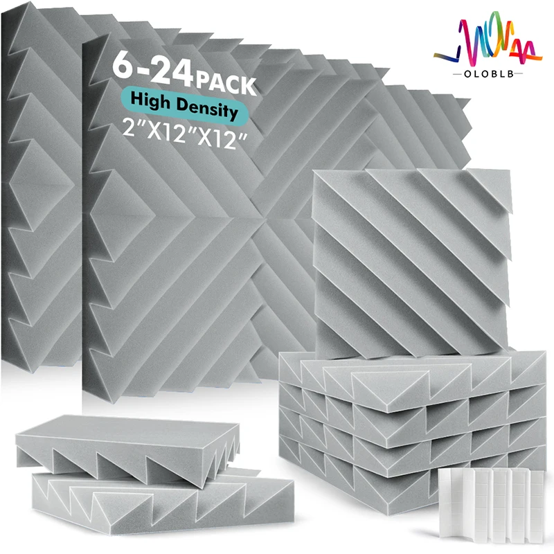 

Acoustic Foam Ceiling Panels 6/12/24 Pcs, Soundproof Decorative Sponge Panel, Anti Noise Insulation For Walls Room Accessories