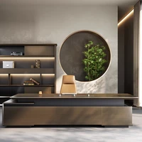 Executive Work Office Desk High End Organizer Boss Light Luxury Computer Desks Drawers L Shaped Escritorio Oficina Furniture