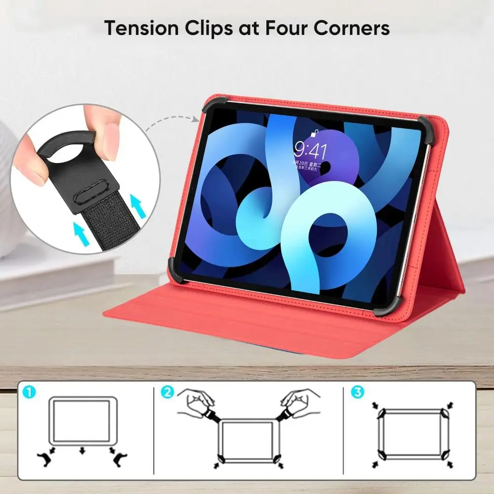 Universal Rotatable Tablet Case with Multi-Angle Viewing & Shockproof Protection