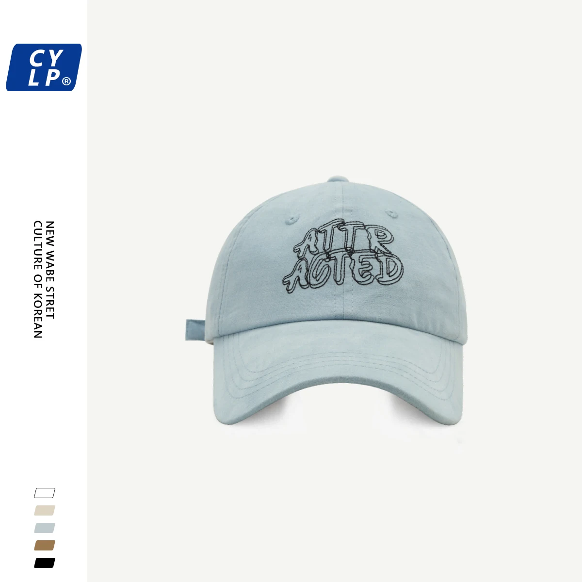 

Hat Female Men and Women Street Wide Brim Baseball Cap Couple Korean Style Fashion Letter Embroidery Soft Peaked Cap