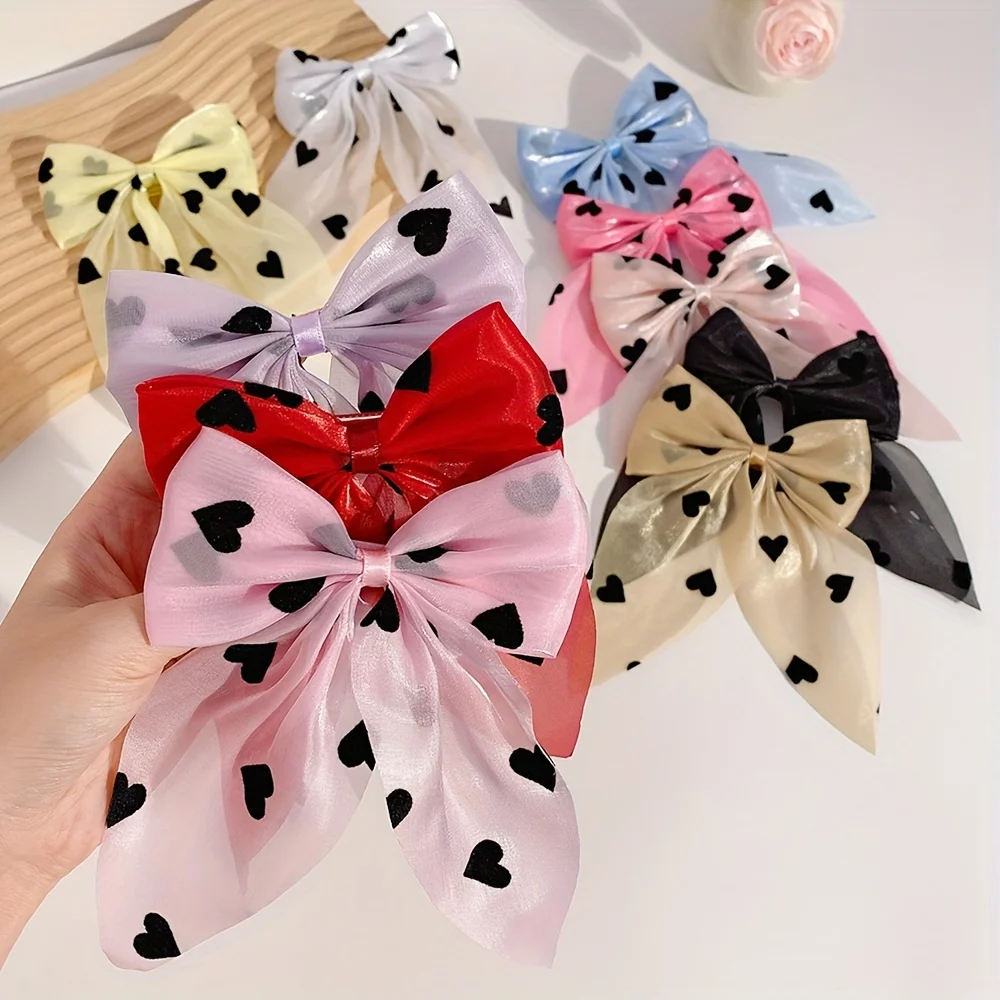 Hair Clips Hair Accessories 10pcs Cute Love Spotted Hair Clip Does Not Hurt Hair