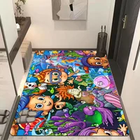 Bubble Guppies Floor Mat Non-Slip Laundry Room Mat Laundry Decor Balcony Child Living Room Bedside Mats 1