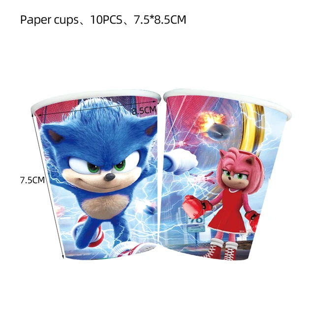 New Cartoon Sonic Party Supplies Boys Birthday Party Disposable Tableware  Set Paper Plate Cup Napkins Baby Shower Decorations - AliExpress