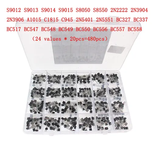 50-900PCS Transistors kit NPN PNP S8050 S8550 S9012 2N3904 2N3906 C1815 A1015 MJE13001 BC327 BC337 BC517 BC547 BC548 BC549 BC558 - Image 18