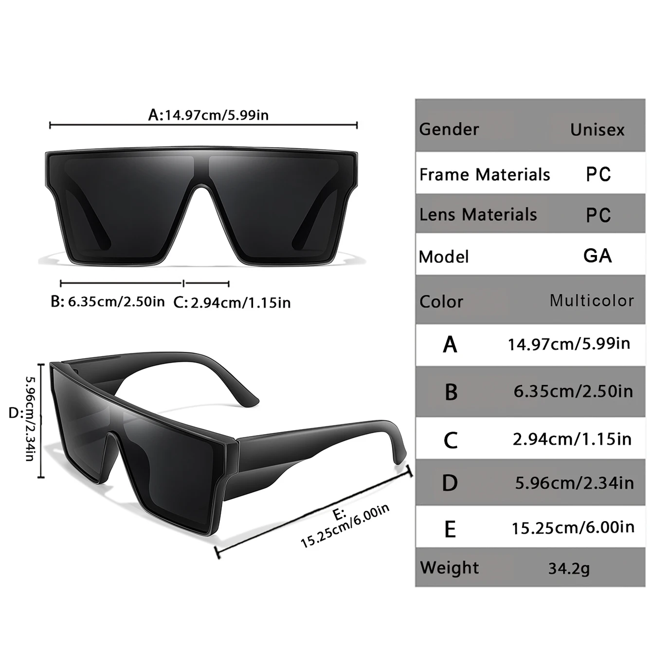 3 PCS Big Frame Colorful Lens Cycling Sunglasses UV400