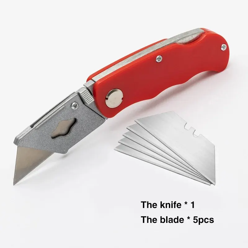 Utility Knife Retractable Sharp Cut Heavy Duty Steel Break 18mm Blade Paper Cut Electrician