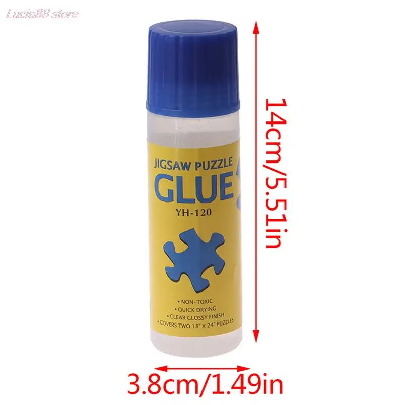 120ML Jigsaw Puzzle Glue With Sponge Transparent Liquid Jigsaw Puzzle Glue  Fast Dry For Preserving Puzzles Sticking Papers Tools - AliExpress