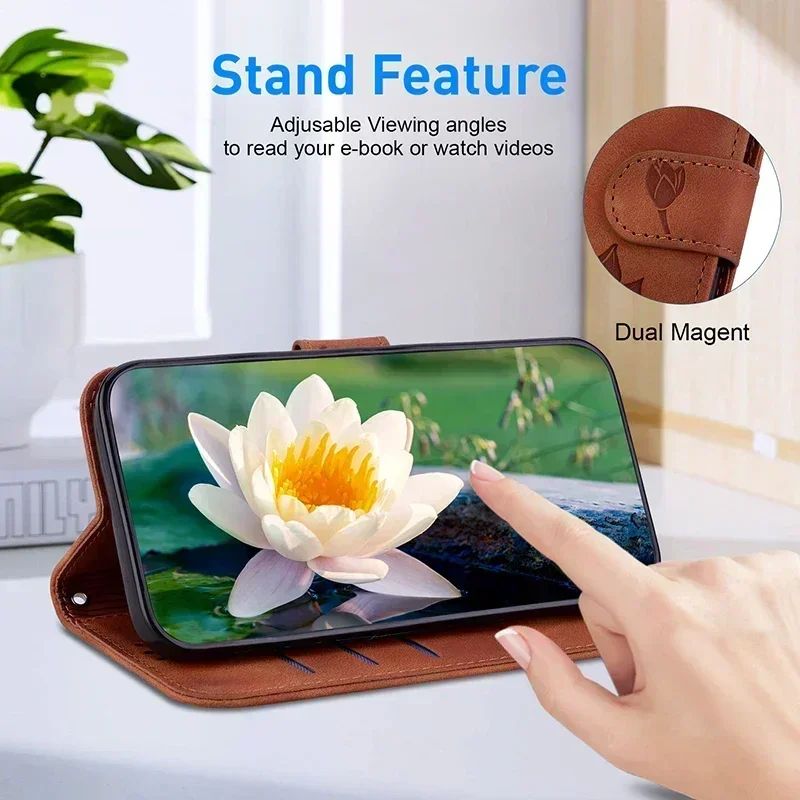 Fashion Leather Flip Phone Case - Stylish Protective Cover