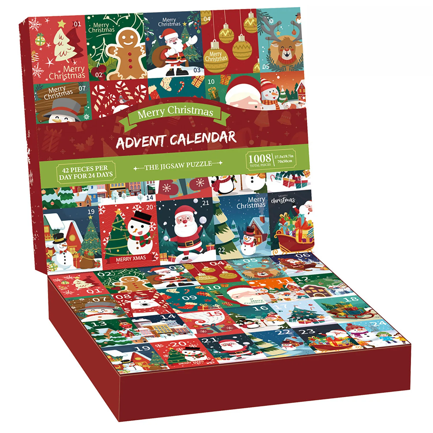 1008 Pieces Advent Calendar Jigsaw Puzzles for Adults & Kids Home Decor Game Family Fun Xmas 24 Days Countdown Educational Toys 6
