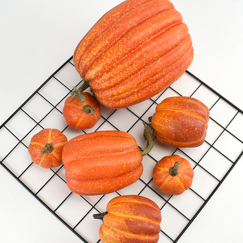 7pcs Simulation Pumpkin Model Fake Vegetable Halloween DIY Craft Decor