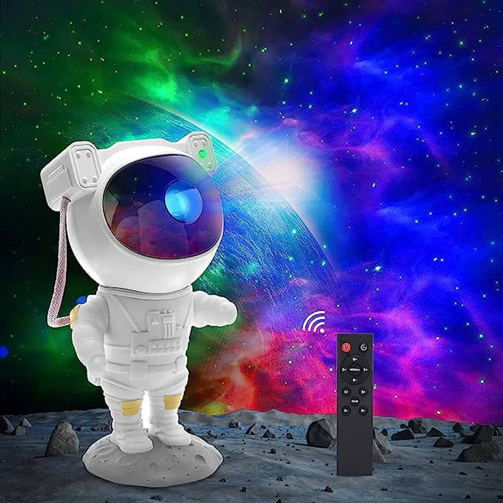 Astronauta Projetor Night Light, Starry Sky Galaxy Stars, Lâmpada LED para quarto, Decoração do quarto, Nightlights decorativos
