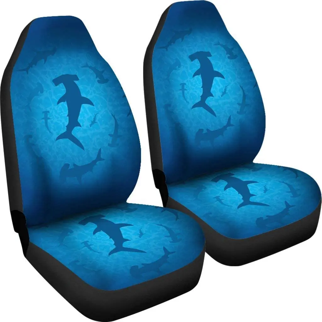

Funny Shark Sea Car Seat Covers, Shark Ocean Sea Fish Animal Swimming Fauna Deep Car Seat Protector, for Women Girls, Auto Seat