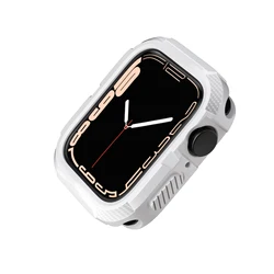 Durable Apple Watch Protective Cover with TPU Screen Protector for 38mm or 40mm or 41MM (White)