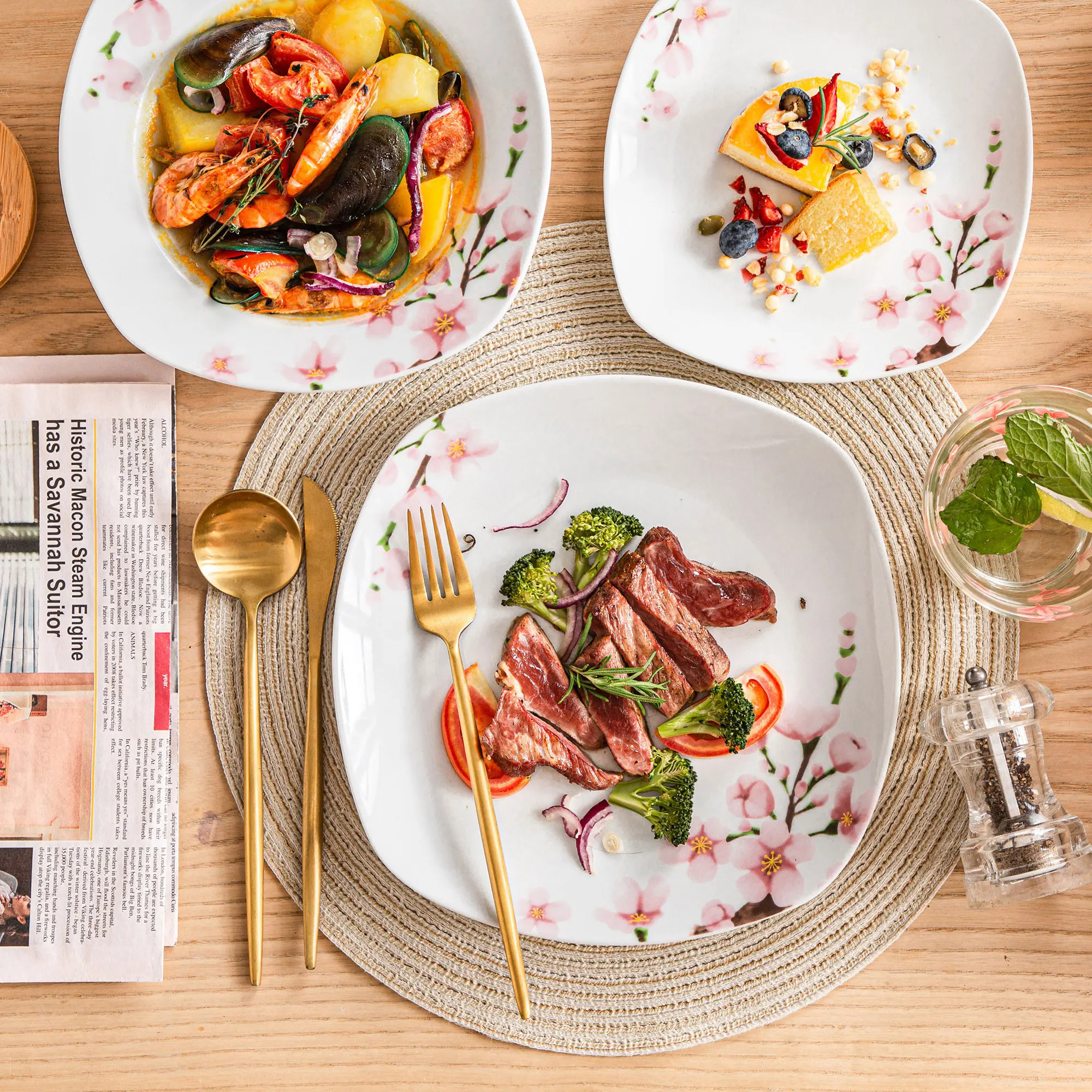 セラミックディナーセット、キッチンとダイニング、サービス、耐久性のある反応性釉薬ディナーウェアセットプレート、皿、ボウル、家族や友人 磁器食器セット  プレートとボウルセット 創造性のあるキッチン食器セット プレート、皿、ボウル、家族や友人への最高の贈り物 ... セラミックディナーセット、キッチンとダイニング、サービス、耐久性のある反応性釉薬ディナーウェアセットプレート、皿、ボウル、屋内と屋外