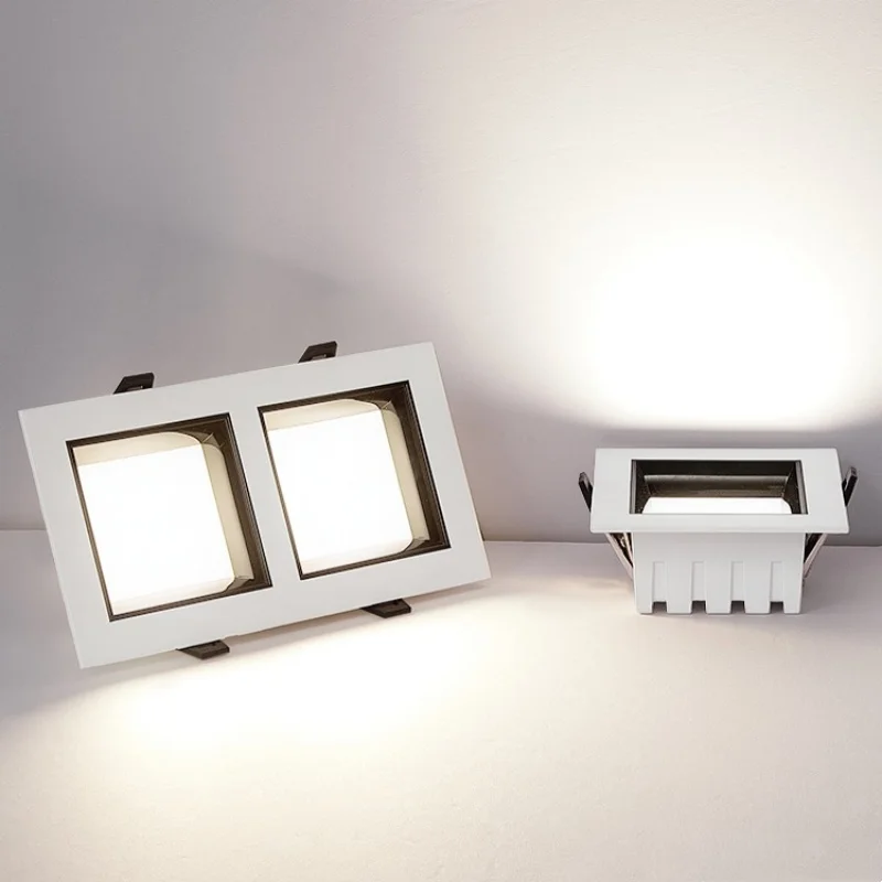 Dimmable Square Deep Anti Glare LED panel recessed LED downlight 9W 12W 15W 18W 24W 36W LED ceiling light AC85-265V