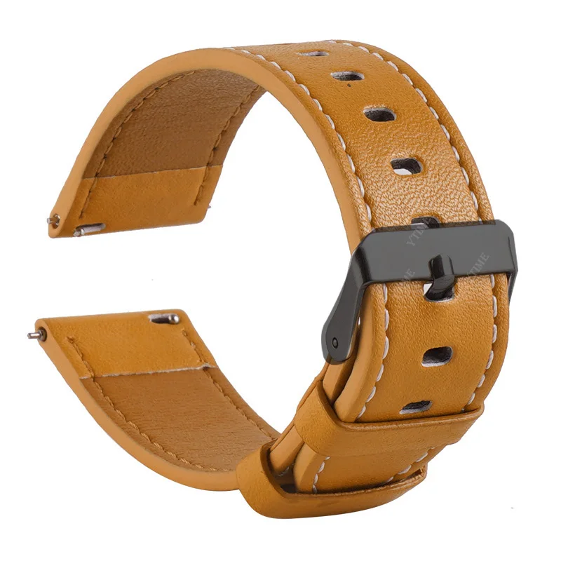 Premium Leather Watchband - 22mm Replacement Strap