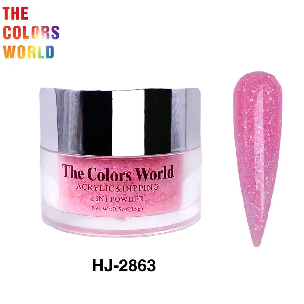 TCT-778 15g Nail Art Acrylic Powder Mixed Mermaid Hexagon Fine Glitter Powder For Nails Extended Builder Sculpture Gel Polish 6