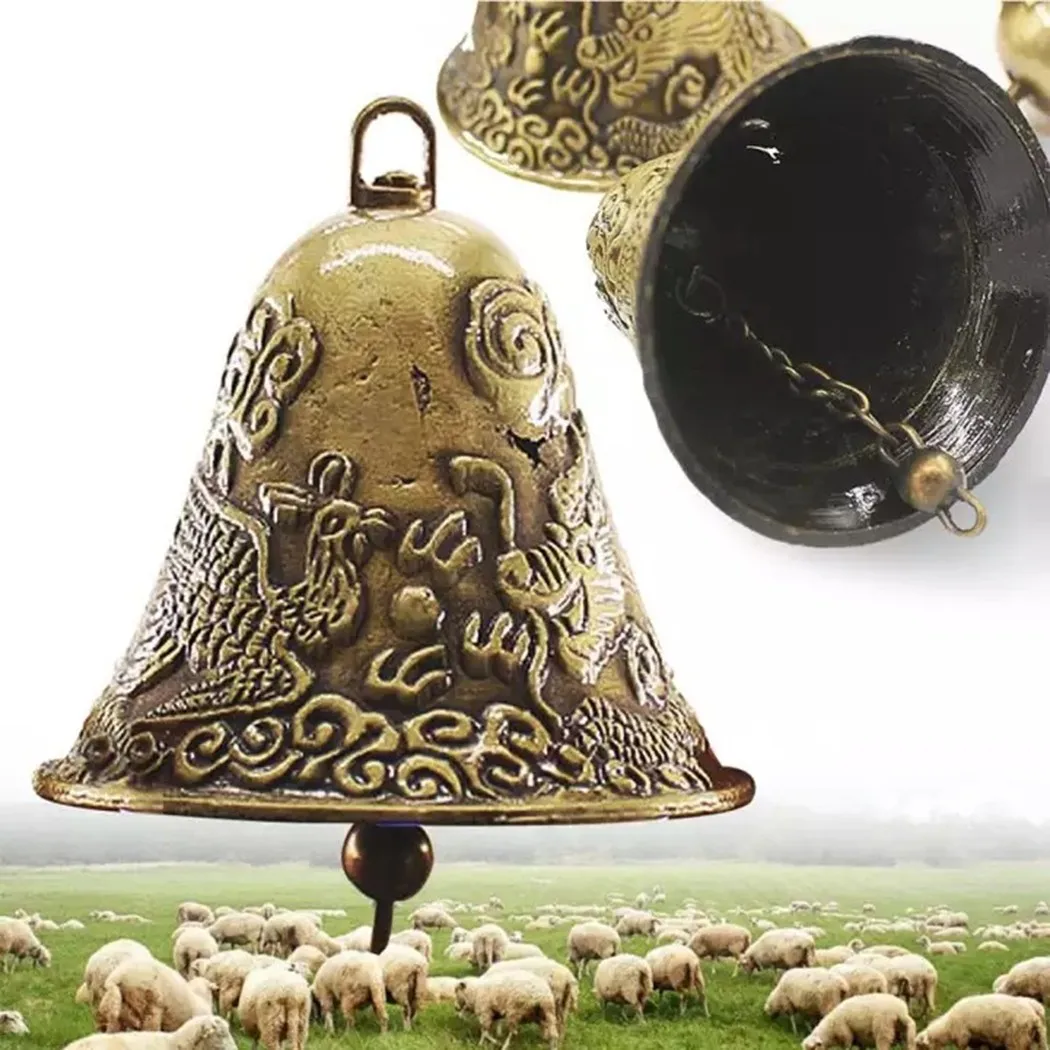 

1 Pc Animal Brass Bells Zinc Alloy Antique Bells For Grazing Horse Cow Sheep Livestock Animal Husbandry Copper Bells Loud Sound