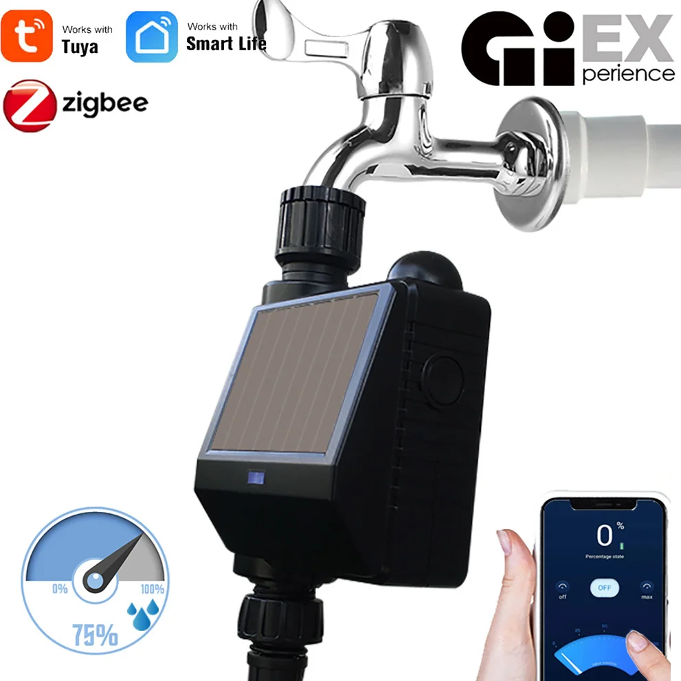 ZIGBEE WIFI Garden Solar Energy Watering Timer Ball Valve Sprinkler