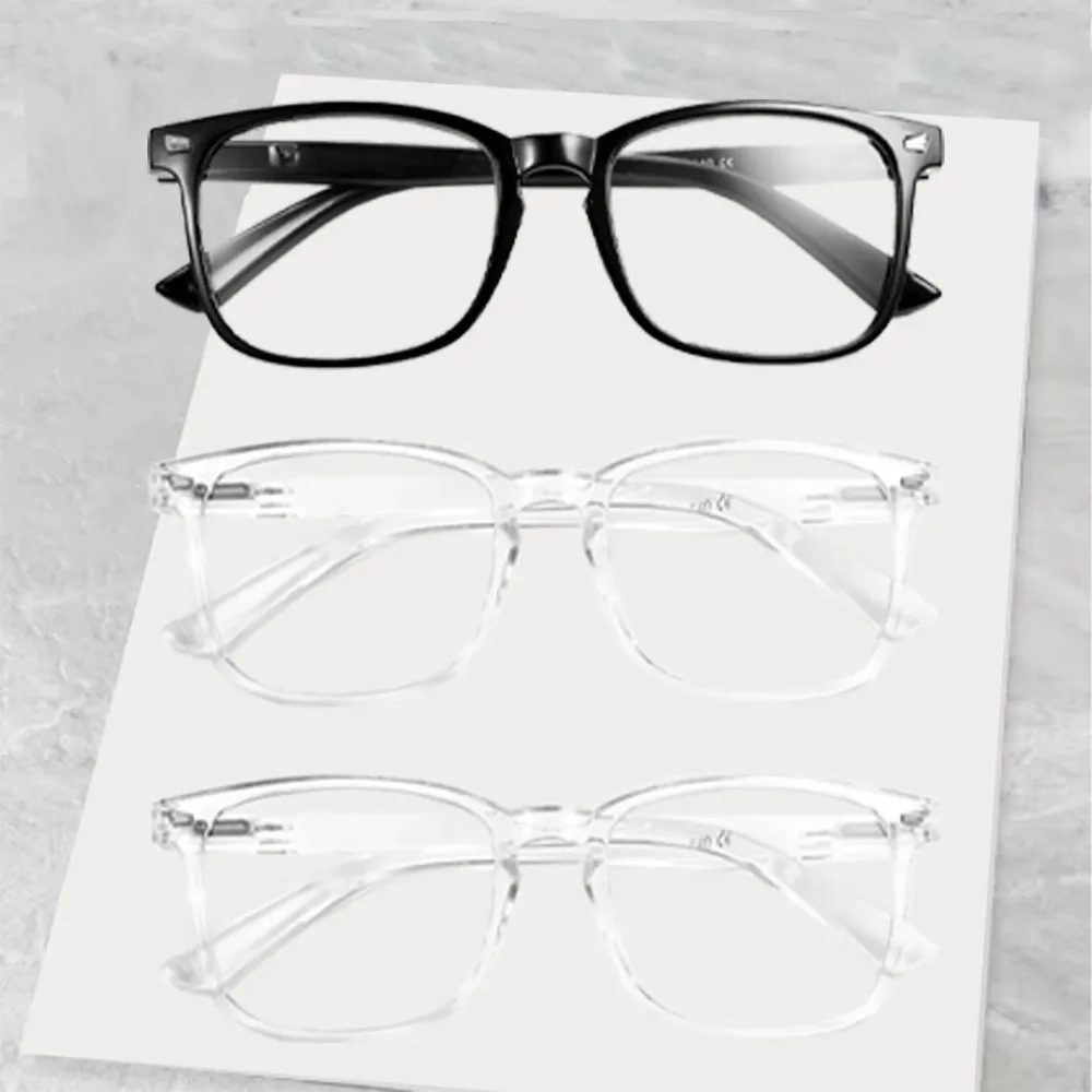 Elegant Simple and Stylish Geometric Glasses with Transparent Lenses