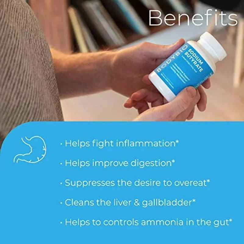 Sodium Butyrate Short-chain Fatty Acids Intestinal Health Supplement Promotes Digestion Liver Function DNA Health Non-GMO