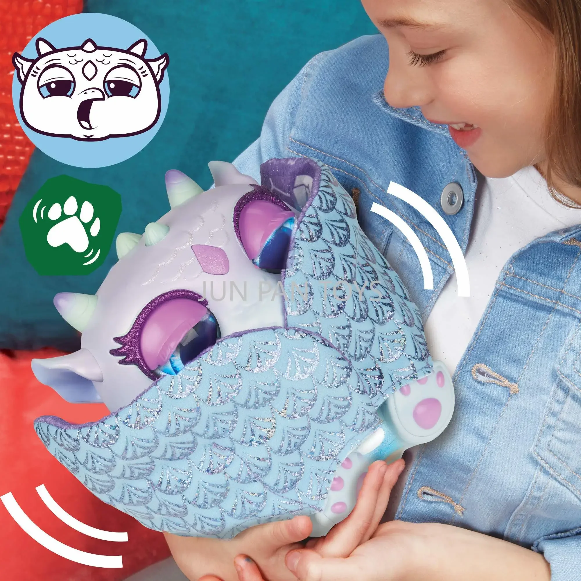 FurReal Friends Moodwings Snow Dragon Cute Electronic Interactive Pet Children's Toy with 50+ Sounds & Reactions Collection Doll 6