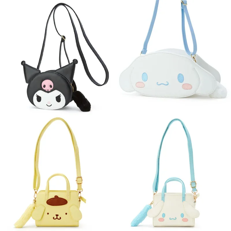 Sanrio Pocketbook Hello Kitty Zaino Kurumi Handbag Cinnamoroll Cute Messenger Bag Pu Rettangolare Storage Girl Carry-On Bag