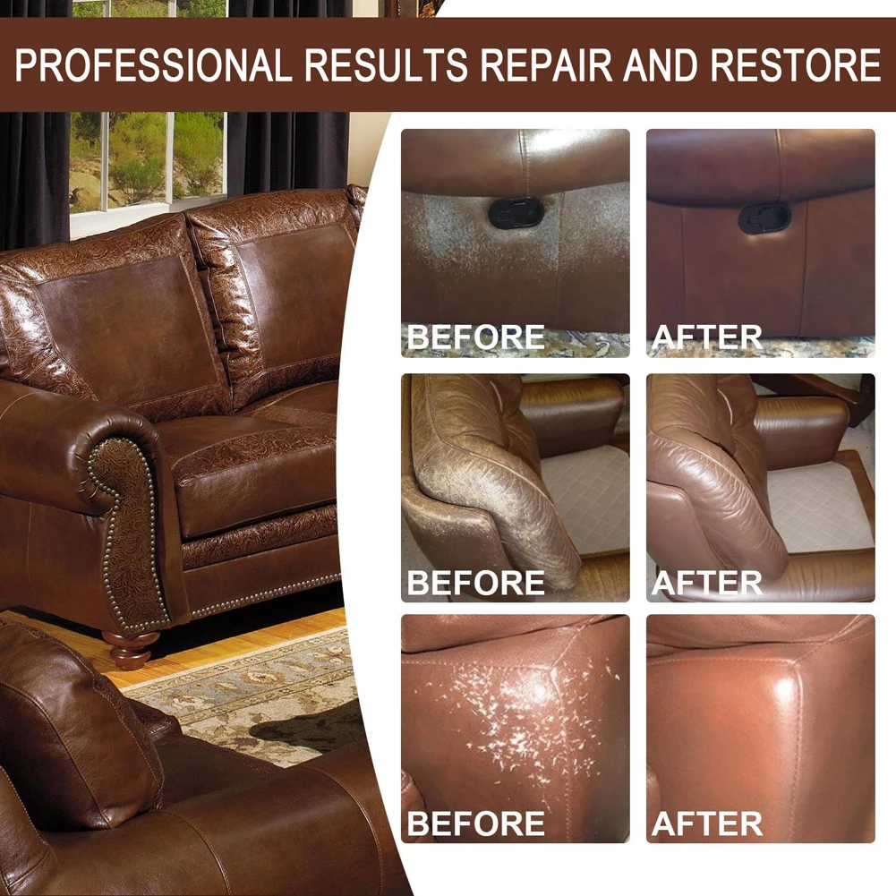 20/40/50ml Car Leather Repair Gel Cream Repair Filler Sofa Auto Seat Leather Complementary Refurbishing Car Polishing Kit leather repair kit