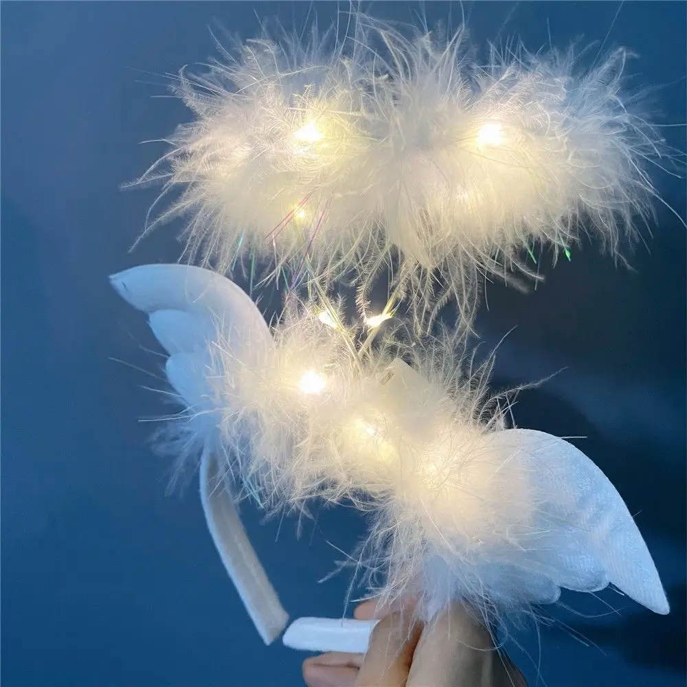 Light Up LED Angel Halo Diadema Alas De Plumas Blancas Fiesta Navidad  Disfraz Accesorio Para El Cabello De 1,22 €