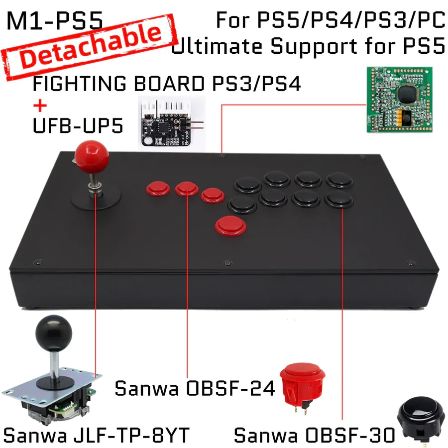 Controle Hitbox Arcade Fighting Stick Computer Mobile Game Console