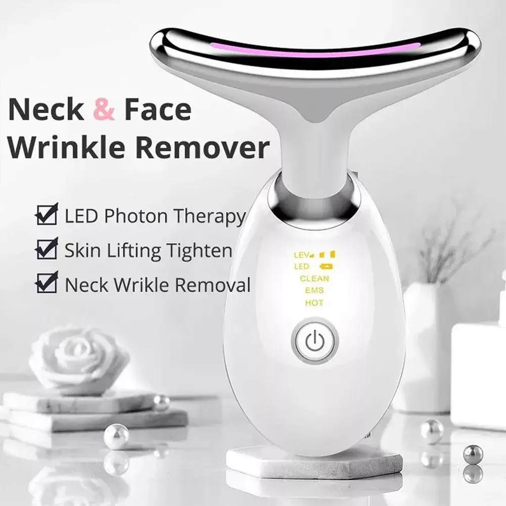 Face Machine Neck Lifting Beauty Device Anti Wrinkle Facial Massager Skin Rejuvenation Thin Double Chin Vibrator Dropshipping men s 100% real leather goat skin thin lining classical shrink wrist police tactical touch screen short gloves