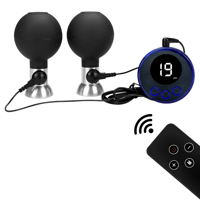 Electric Shock Massage Nipple Sucker Clamps Clitoris Stimulator SM Sex Toys For Women Couple Tool Adult Game Product Bondage Set