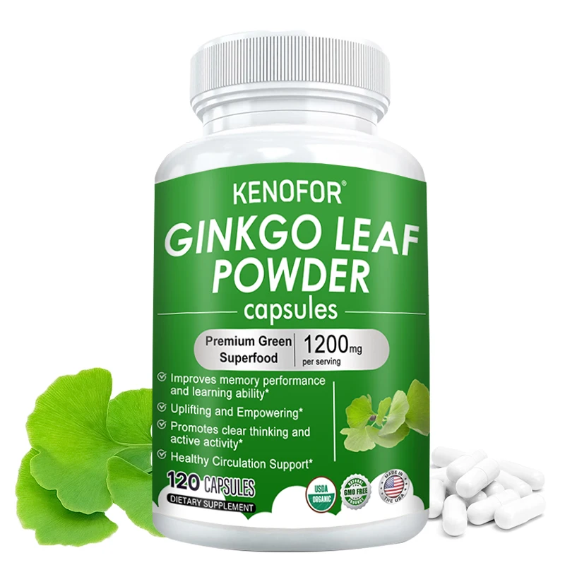 Ginkgo Biloba Extract Capsules, Supports The Cardiovascular System, Improves Concentration, Memory and Learning