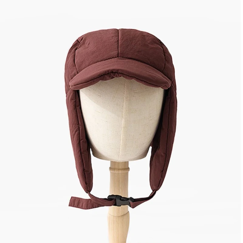 1PC Warme Daunen Baumwolle Hut Erwachsene Winter Im Freien Wolle Lei Feng Hut Damen Plüsch Ski Reiten Bomber Hüte Bekleidung zubehör – Detail 13