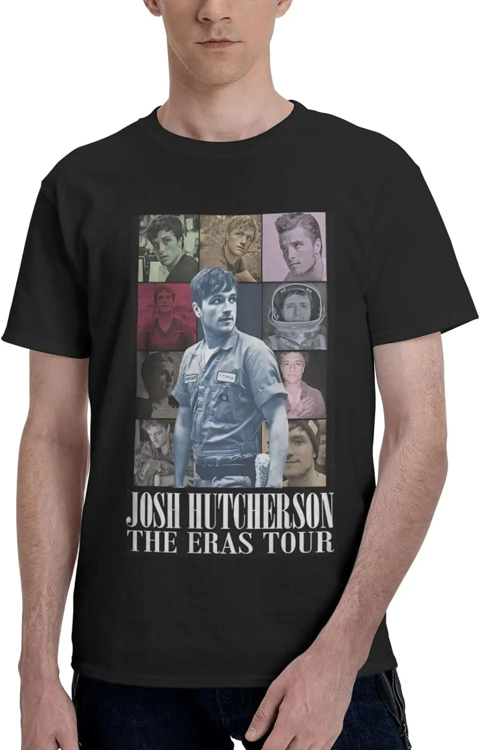 

Josh Actor Hutcherson T-Shirt Unisex Cotton Casual Crewneck Top Tee Short-Sleeve Shirt