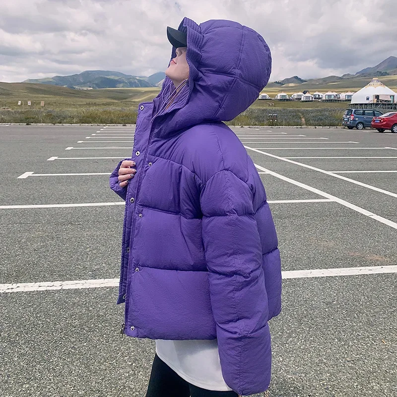 

Куртка женская короткая с капюшоном, пуховик из хлопка с цветочным принтом, Корейская версия