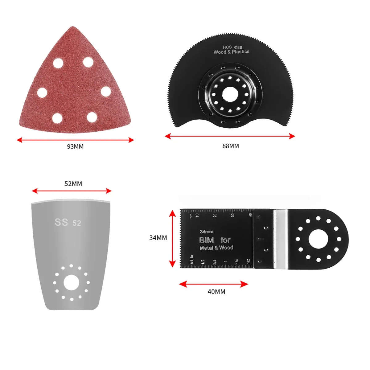 Oscillating Tool Multi Function Plunge Saw Blades Renovator Trimmer Scraper Blade Cut Disc For WOBERICH 4