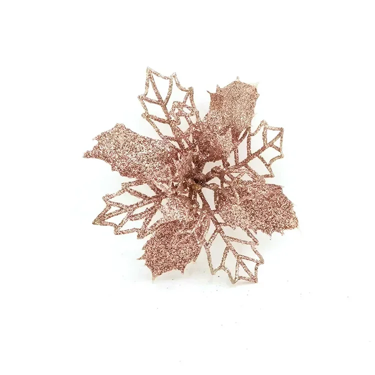 thumbnail image 1 of 5/1 piezas 10 cm decoración navideña flores brillantes árbol de Navidad colgante para decoración del hogar Navidad Año Nuevo 2025 adornos, 1 of 5
