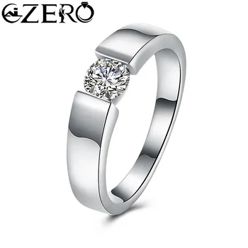 Fascino Anelli in argento sterling 925 per le donne Cristallo brillante misura 7/8/9 Regali per feste di moda Gioielli di fidanzamento per matrimoni