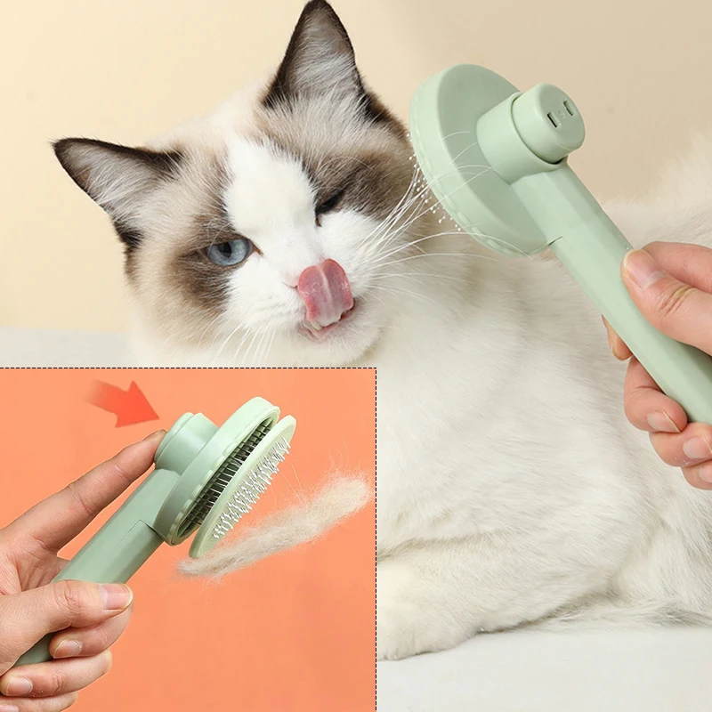 Pet Grooming Comb Automatic Cats Hair Brush Cat Grooming Comb Dog Comb