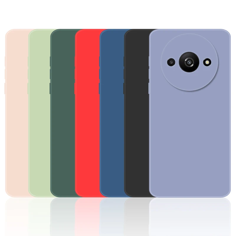 Per Xiaomi Redmi A3 Custodia Xiaomi Redmi A3 Cover Soft Liquid Silicone Bumper Custodie Protettive Per Telefono Posteriore Per Xiaomi Redmi A3 Funda