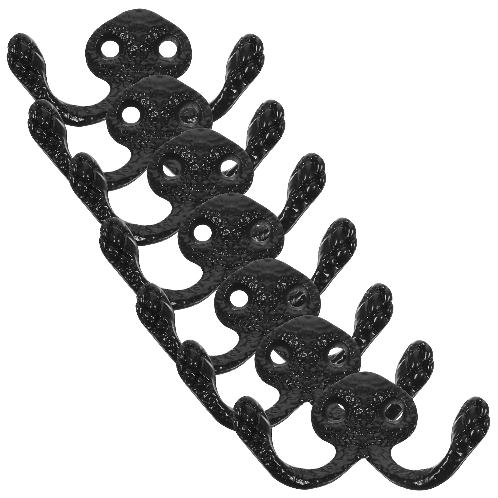 

10pcs Wall Mounted Hooks with Screws Metal Hanging Hooks Coat Hooks Towel Hooks