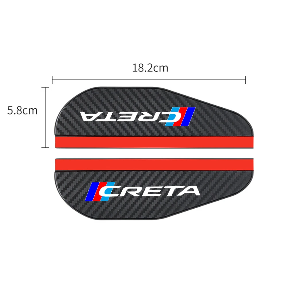 2Pcs car accessoires Awnings Shelters Rearview Mirror Rain Cover Carbon Fiber Side For Hyundai Creta 2 II Accessories Ix25
