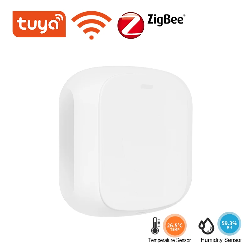 

Tuya WIFI Zigbee Temperature and Humidity Sensor Scene Switch 2 in 1 function Indoor Hygrometer Controller Smart Life App Contro